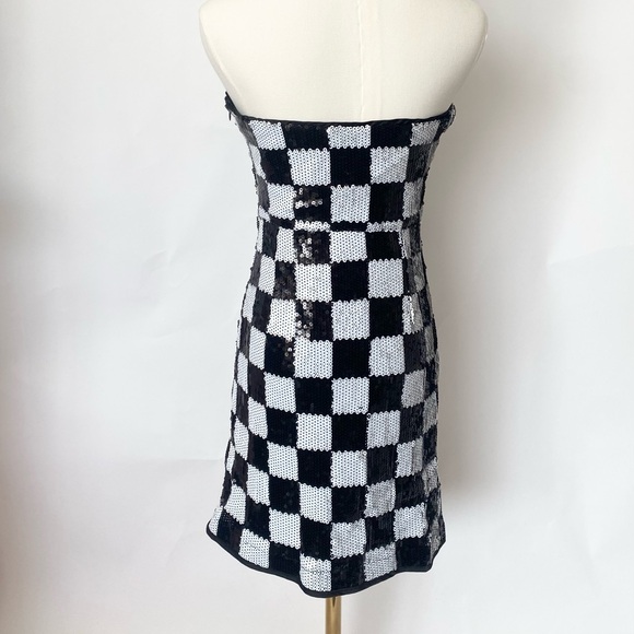 En Saison Women’s Strapless Checked Harper Mini Dress - Picture 5 of 5